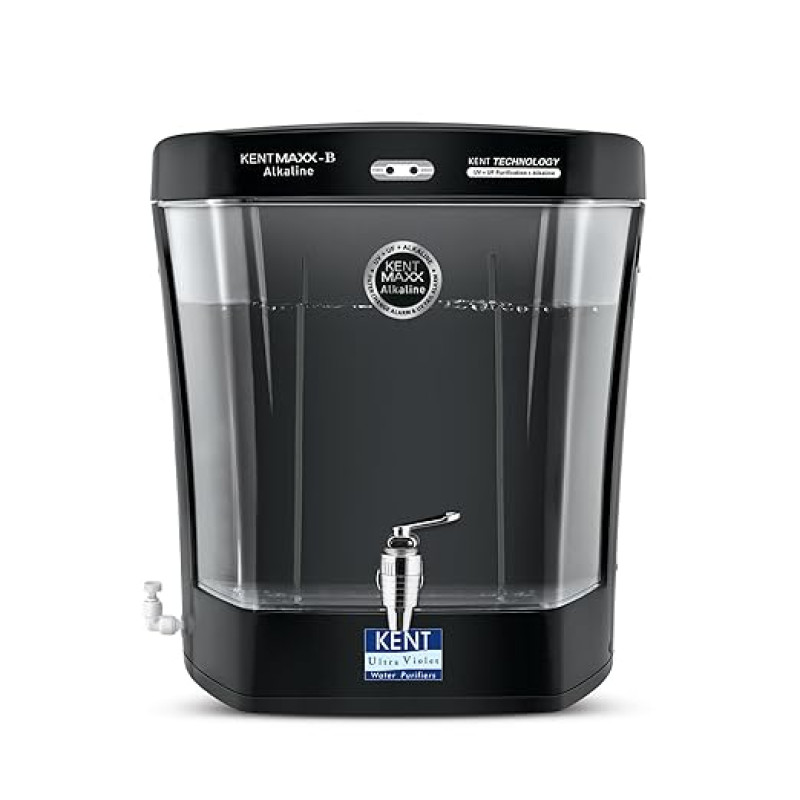 ENT Maxx Alkaline - UV Water Purifier Makes Water Alkaline by Enhancing pH Levels of the Purified Water upto 9.5