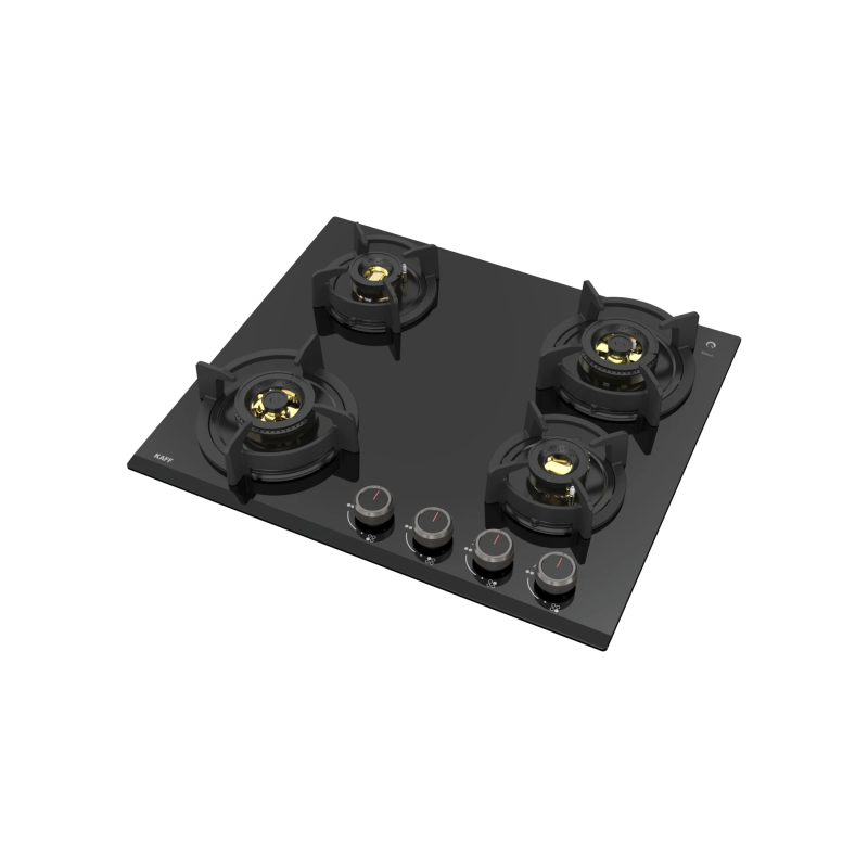 KAFF ASF 604- Built-In Hob, 4 Full Brass High Efficiency Burners with full FFD, Auto Electric Ignition