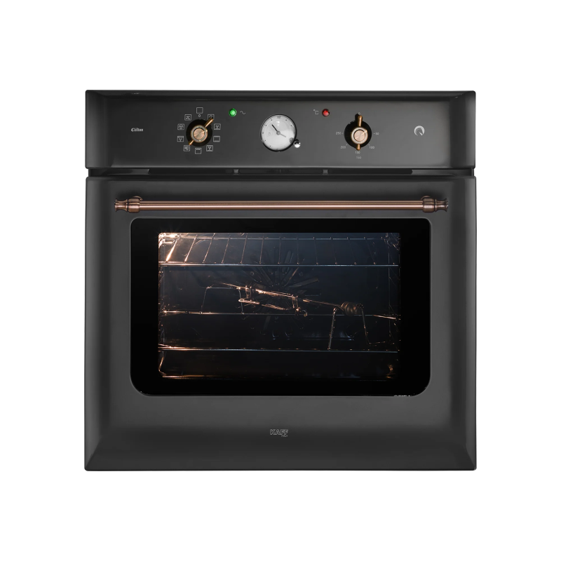 KAFF CLOV 6 BLN - 60 L Built-in Oven with True Convection & Black Retro Finish